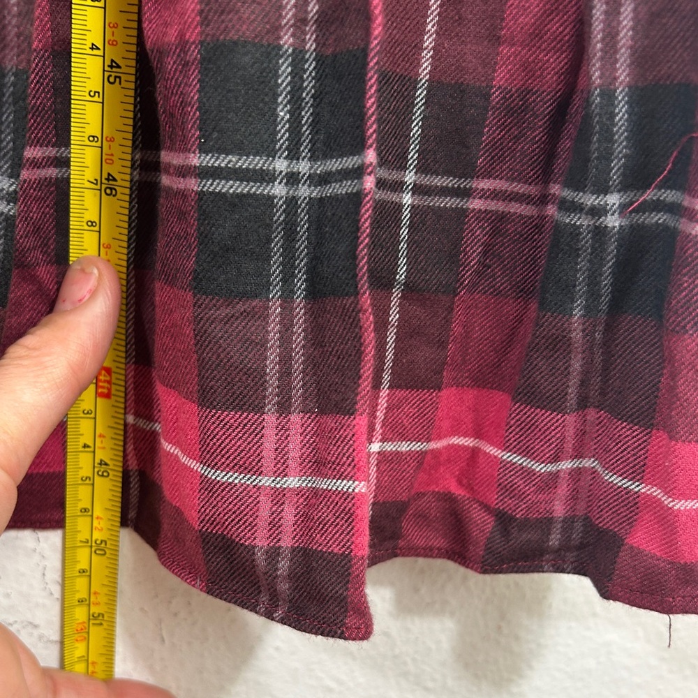 Eileen West womans in full swing nightgown new red pink plaid flannel Pjs dress - Picture 14 of 16